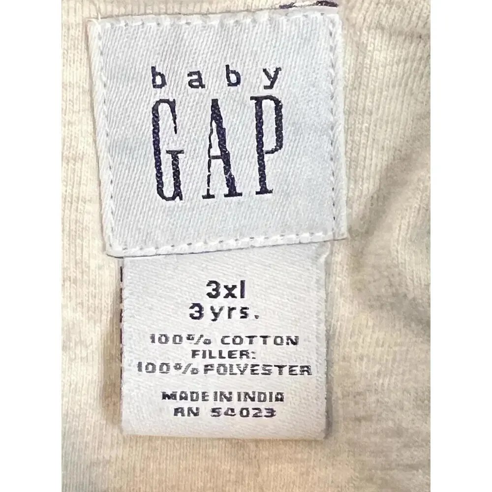 Y2K Baby Gap Denim Peacoat Jacket Double Breasted Blue Jean Coat Toddler‎ 3XL